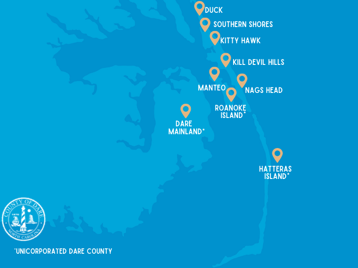 Outer Banks Map of Towns