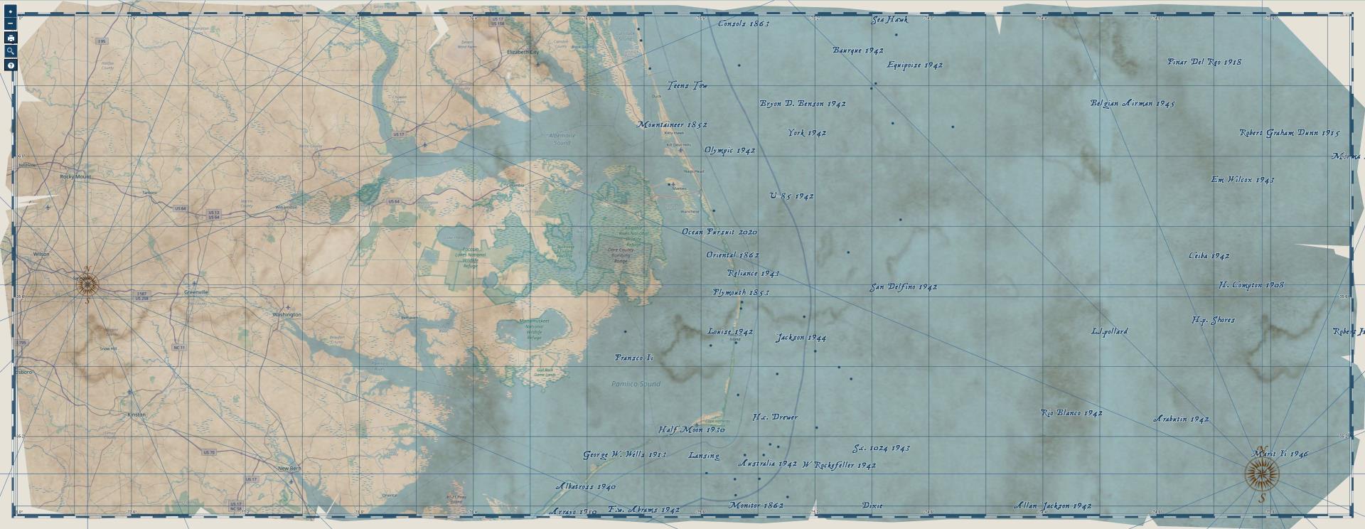 GIS Day 2020 Shipwreck Map