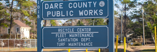 Image of the Dare County Public Works road sign
