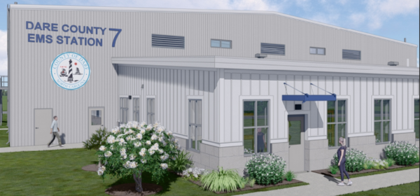 Rendering of the EMS Station 7 building.