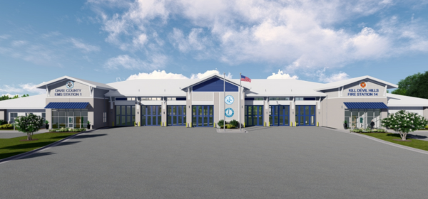Rendering of the new EMS Station 1 facility.