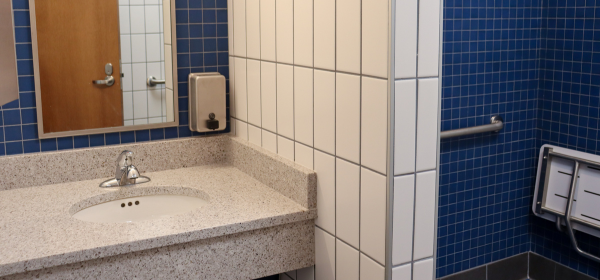 Image of interior bathroom at EMS Station 4.