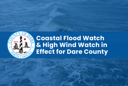 Image of Dare County seal and text overlay that reads, 