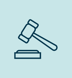Graphic of a gavel.