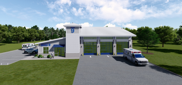 Rendering of the new Kitty Hawk EMS Station 9