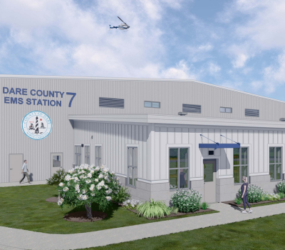 Rendering of the new EMS Station 7 facility.