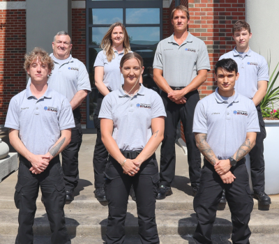 Image of the seven Dare County EMS Paramedic graduates.